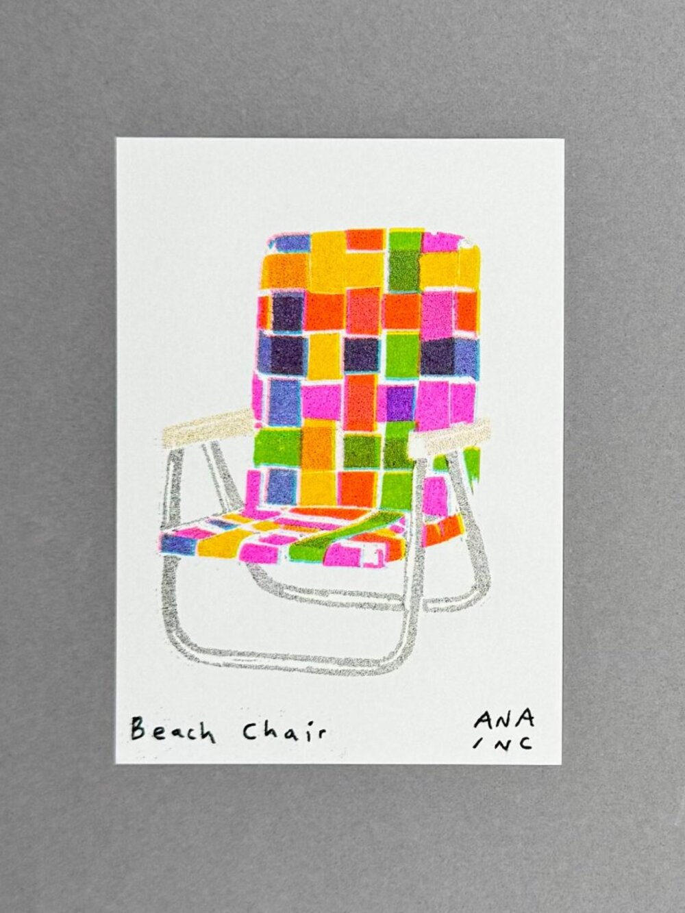 Ana Inciardi Beach Chair Mini Art Print
